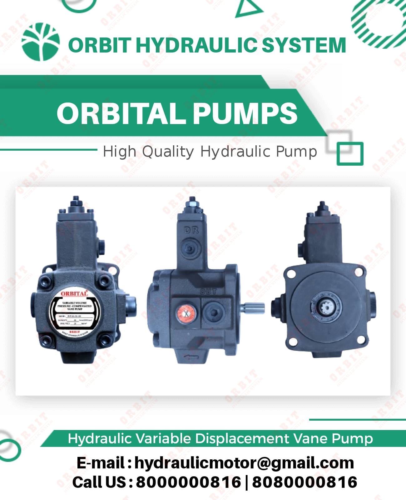 PVF PVDF VP5F VP6F Anson Make Hydraulic Pump Manufacturers in India PVF-30-35-11 Anson Hydraulic Variable Vane Pump
